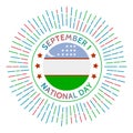 Uzbekistan national day badge.
