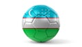 Uzbekistan - national flag on soccer ball