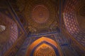 Decorated ceilings of the Till Kari Madrasa at the Registan Square