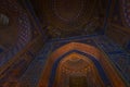 Decorated ceilings of the Till Kari Madrasa at the Registan Square