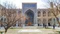 Uzbekistan, Samarkand, Registan Square, Madrasa Sherdor Royalty Free Stock Photo