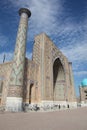 Uzbekistan Samarkand Veiw at Registan and Ulugh Beg and Tilya-Kori Madrasahs