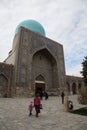 Uzbekistan Samarkand Veiw at Registan and Ulugh Beg and Tilya-Kori Madrasahs