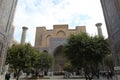 Uzbekistan Samarkand Veiw at Registan and Ulugh Beg and Tilya-Kori Madrasahs