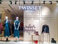 Uzbekistan, Tashkent. Italian clothing store Twinset Milano on Broadway Square View on windows from the street