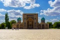 Uzbekistan, Tashkent - October 4, 2023: Hazrati Imam complex on a sunny day with a cloudy sky.