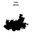 Uzda outline map Royalty Free Stock Photo