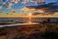 Uzhava.Latvia.Sunset on the Baltic Sea