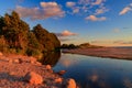 Uzhava.Latvia.Sunset on the Baltic Sea