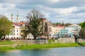 City center of the old town in springtime