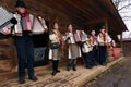 Group of kids singing hutsul carols