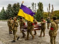 In Uzhhorod farewell to soldier who died of wounds in the ATO zone Royalty Free Stock Photo