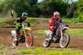motocross riders in action