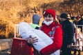 Volunteer rescuer holds a child who goes with his parents to the border with the European Union.Uzhhorod, Ukraine - 16 March 2022