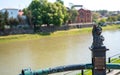 Uzhhorod, Ukraine - May 8, 2020:Bronze mini sculpture of the Statue of Liberty in Uzhhorod, Ukraine