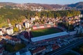 Uzice, Aerial view panorama of City in Serbia