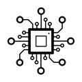 Circuit Board Icon Vector Design Royalty Free Stock Photo