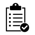 Checklist icon vector. Clipboard icon, business agreement checkbox list Royalty Free Stock Photo