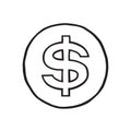 Vector dollar icon