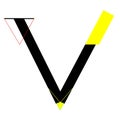 creative V sign logo design ideal for business branding Royalty Free Stock Photo