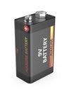 9V battery on white background