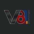 V8, Bright Volumetric Emblem V8