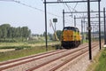 V100 diesel locomotive of Railroad feeders on track at Moordrecht