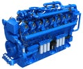 V16 Engine 3D rendering on white background Royalty Free Stock Photo