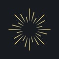 Golden firework explosion element vector Royalty Free Stock Photo