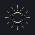 Golden firework explosion element vector Royalty Free Stock Photo