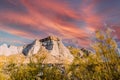 V iews on a drive through the badlands. Dinosaur Provincial Park. Alberta, Canada Royalty Free Stock Photo