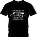 I work hard so my cat can have a better life typography cat t shirt Royalty Free Stock Photo