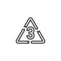 V 3, industrial marking plastic line icon