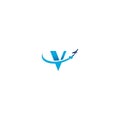 V Letter Arrow Plane Logo Inspirations