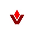 V Letter Diamond Logo Template Illustration Design. Vector EPS 10
