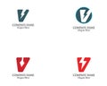 V Letter Logo Business Template Vector icon