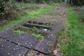 V1 rockets launch platform and water well in the 1944-1945 in the forest in Lettele.