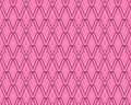 Pink V alphabet letter repeating pattern on pink background Royalty Free Stock Photo