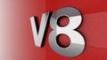 V8 sign or badge