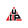 UIP triangle letter logo design with triangle shape. UIP triangle logo design monogram. Royalty Free Stock Photo