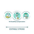 VA disability compensation concept icon