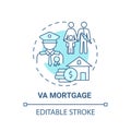 VA mortgage concept icon