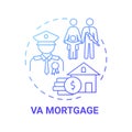 VA mortgage concept icon