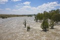 Vaal River in South Africa in flood after heavy rains
