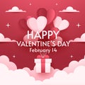 Valentine\'s Day Banner. Happy Valentine\'s Day greeting card design.