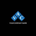 VAC letter logo design on BLACK background. VAC creative initials letter logo concept. VAC letter design