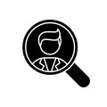 Vacancy black glyph icon