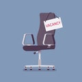 Vacancy chair sign in the office for job applicants