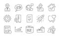 Vacancy, Checked file and Megaphone icons set. Toilet paper, Heart and Question mark signs. Vector