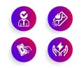 Vacancy, Pay money and Love letter icons set. Safe energy sign. Businessman concept, Hold cash, Heart. Vector